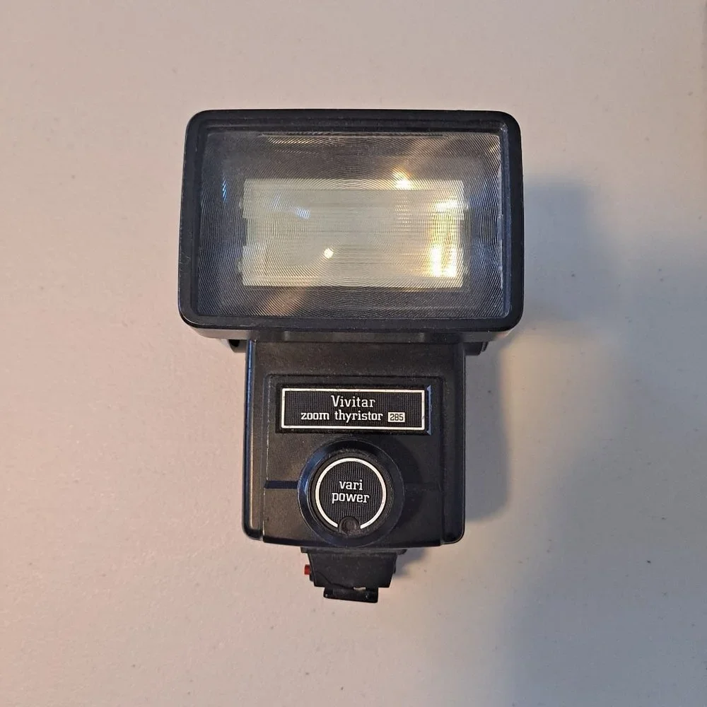 Camera Len Flash Pentax AF200T Vivitar Zoom Thyristor 285 GE Light Meter Vintage